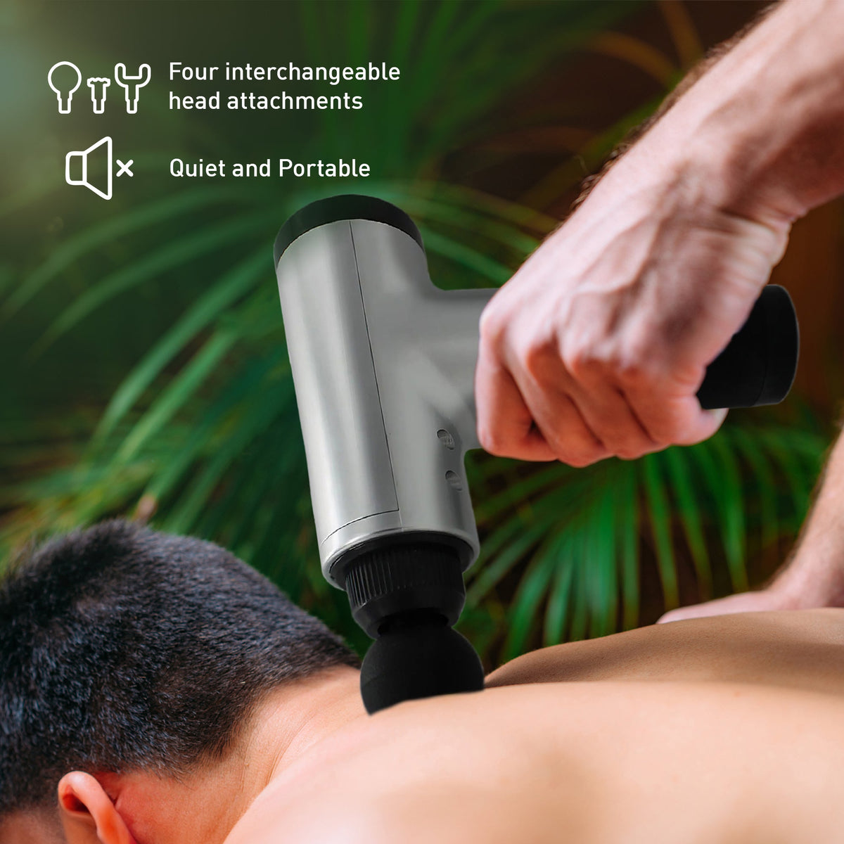 Pack Détente : pistolet de massage 6 vitesses + coussin chauffant